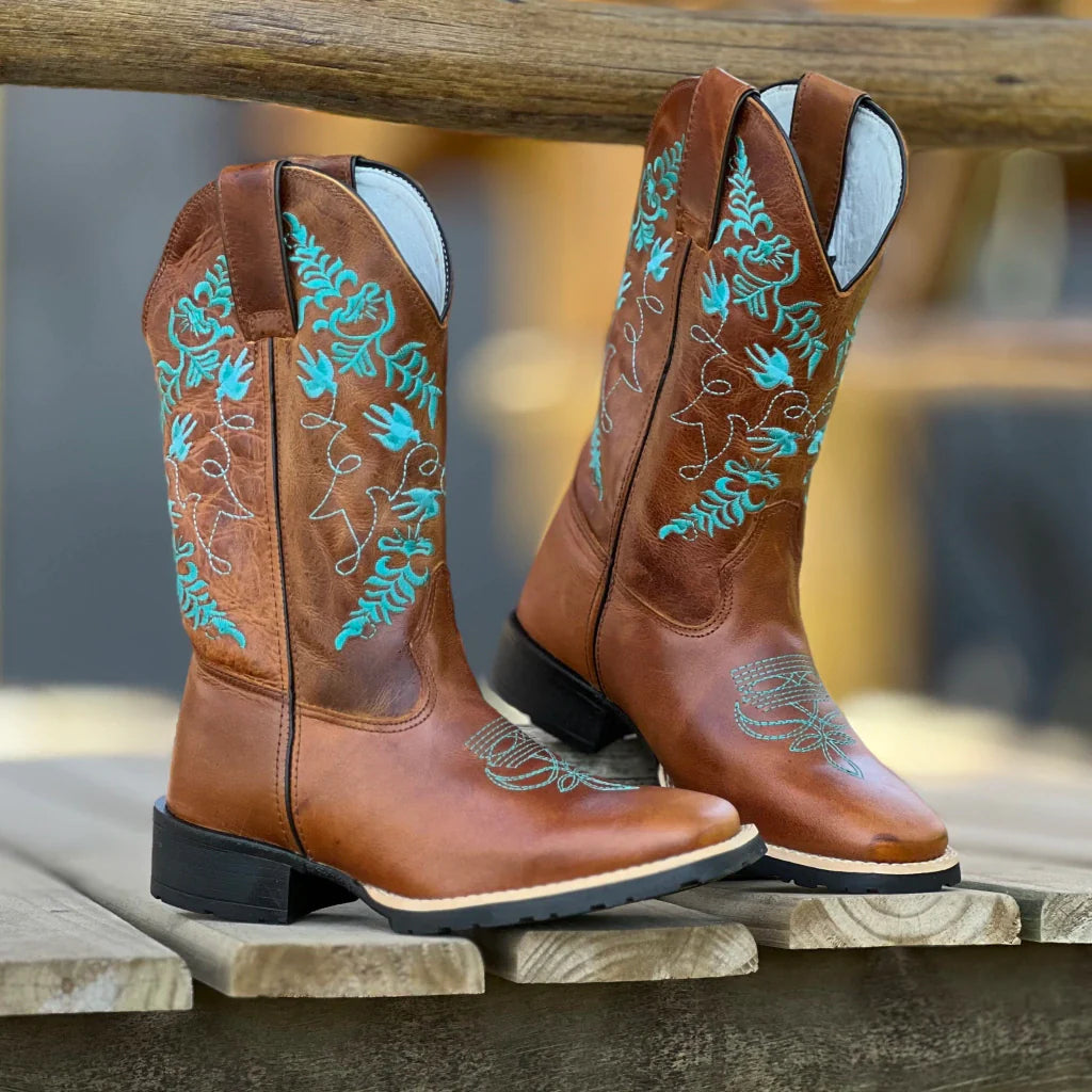 Bota Texana Made In Lida Feminina Fossil Sella Verde - FR67