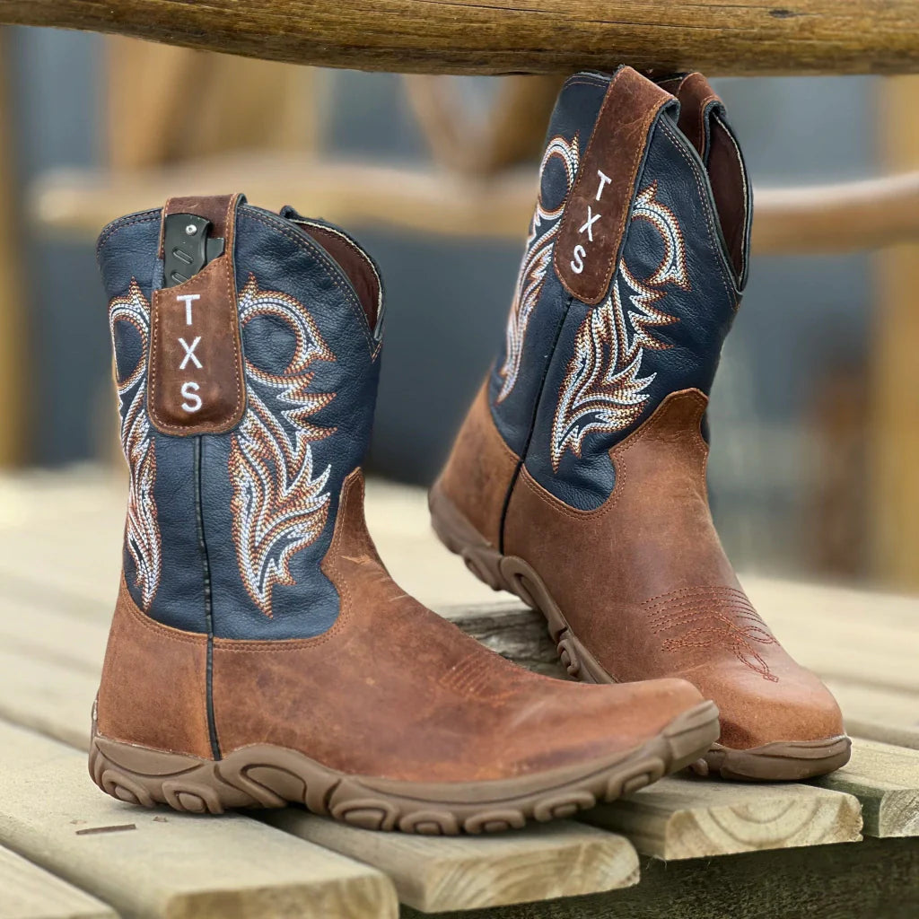 Bota Tênis Texas Star Com Canivete Café/Marinho - TXG189
