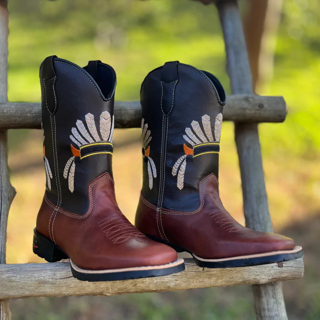 Bota Texana Tex Team Cocar Frente Capuccino
