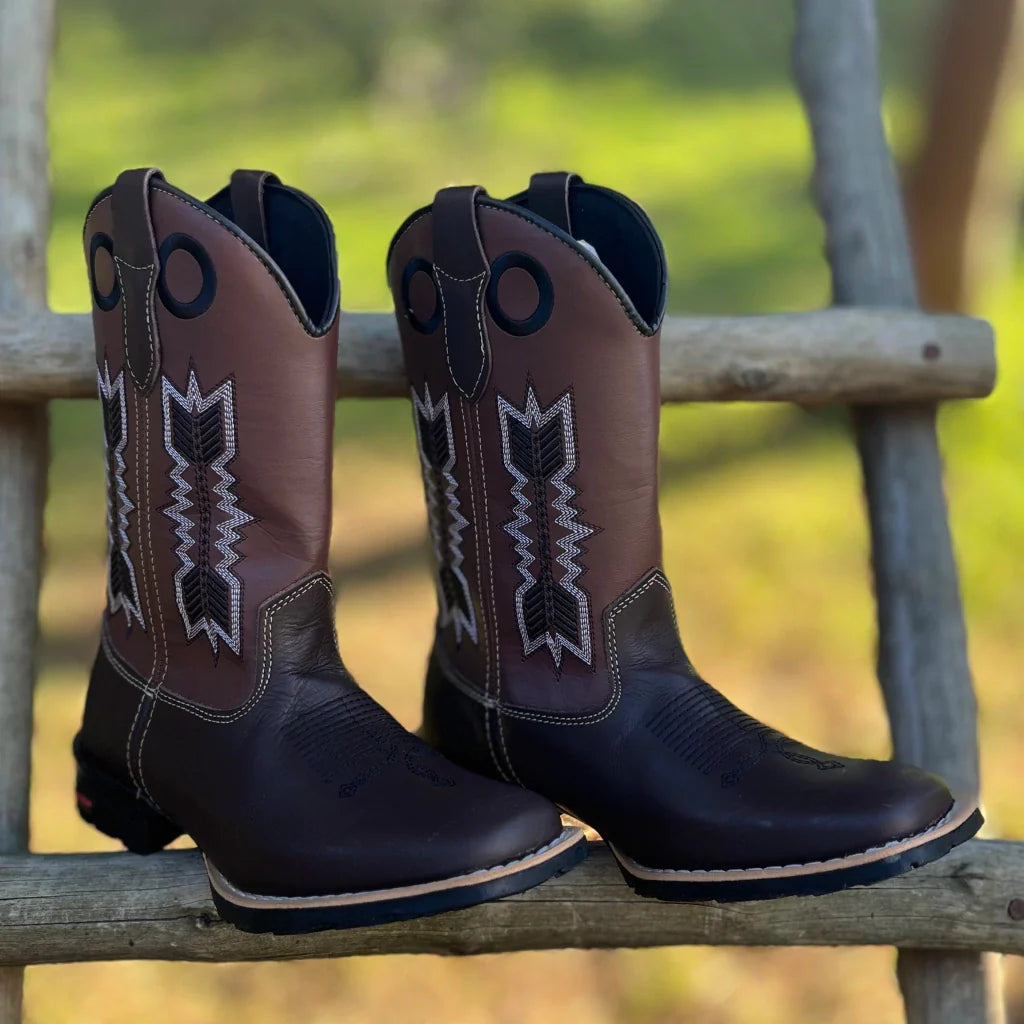 Bota Texana Tex Team Flexa Marrom