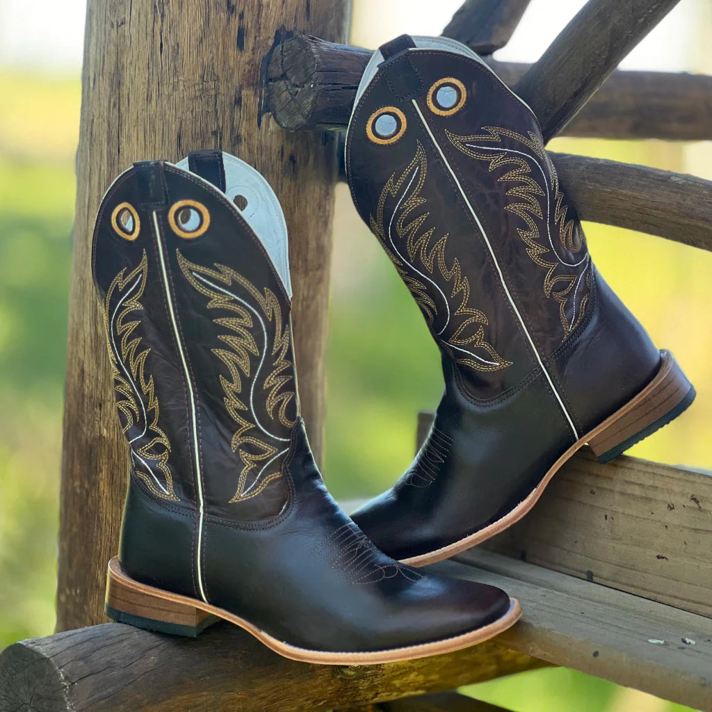 Bota Texana Made In Lida Fossil Amêndoa - N11 Ouro